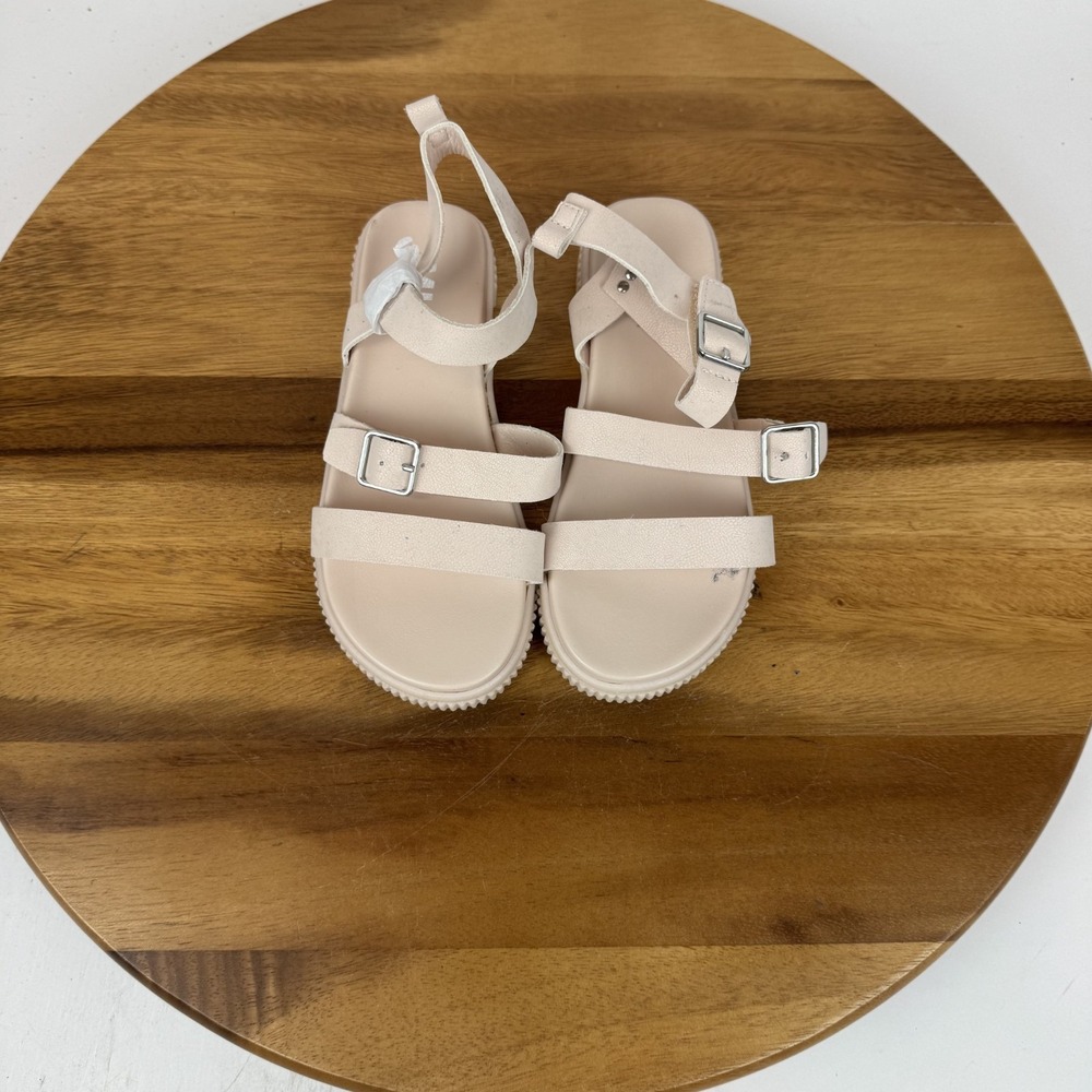 New Little Kids Mini Mia Lil Edenn Pink Strappy Platform Wedge Sandals Size 11 C